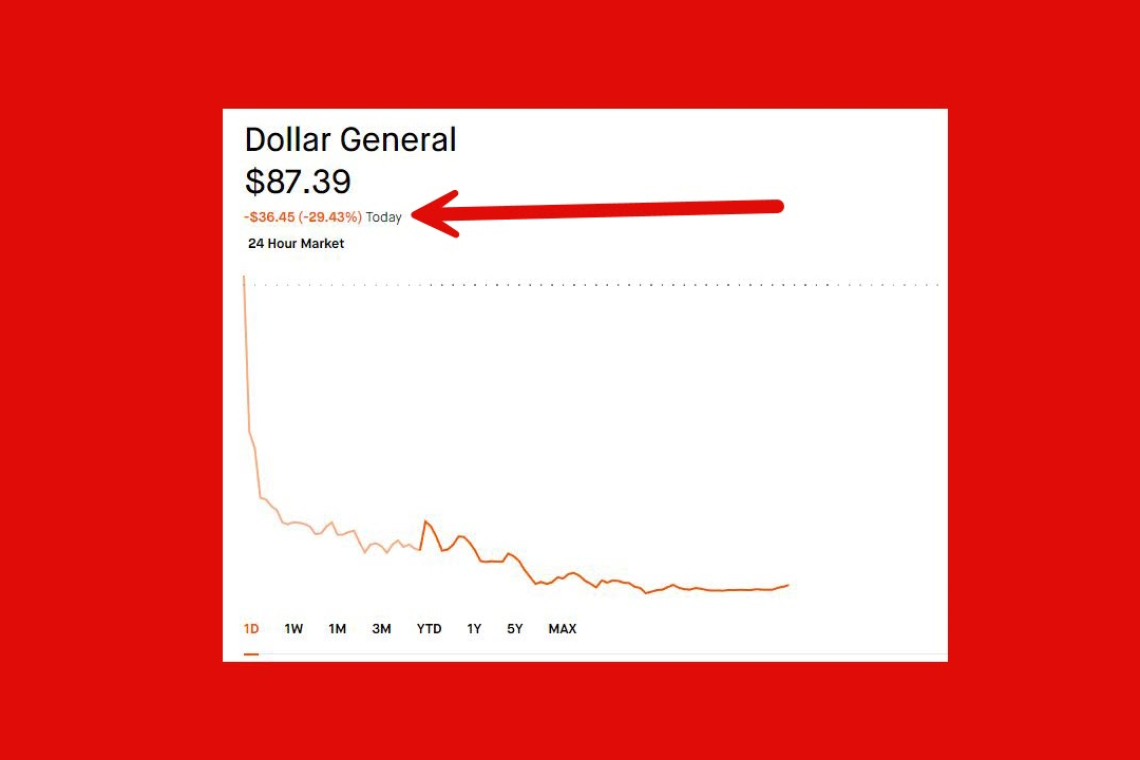 Dollar General Stock Plunges 29% in ONE day