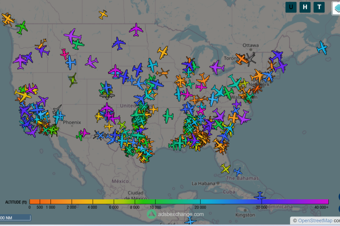 2:57 PM EDT -- Never Been This Many MILITARY Aircraft in-Flight Over USA