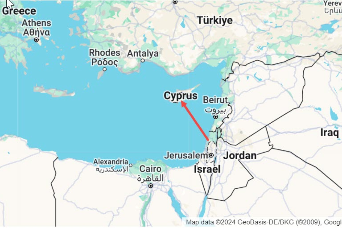 UPDATED 7:23 PM EDT --  *****  FLASH  *****  Israeli Jets Landing on Cyprus after Lebanon Bombings