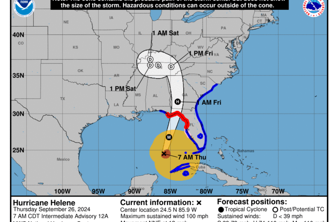 Hurricane Helene Will Strike Florida TODAY