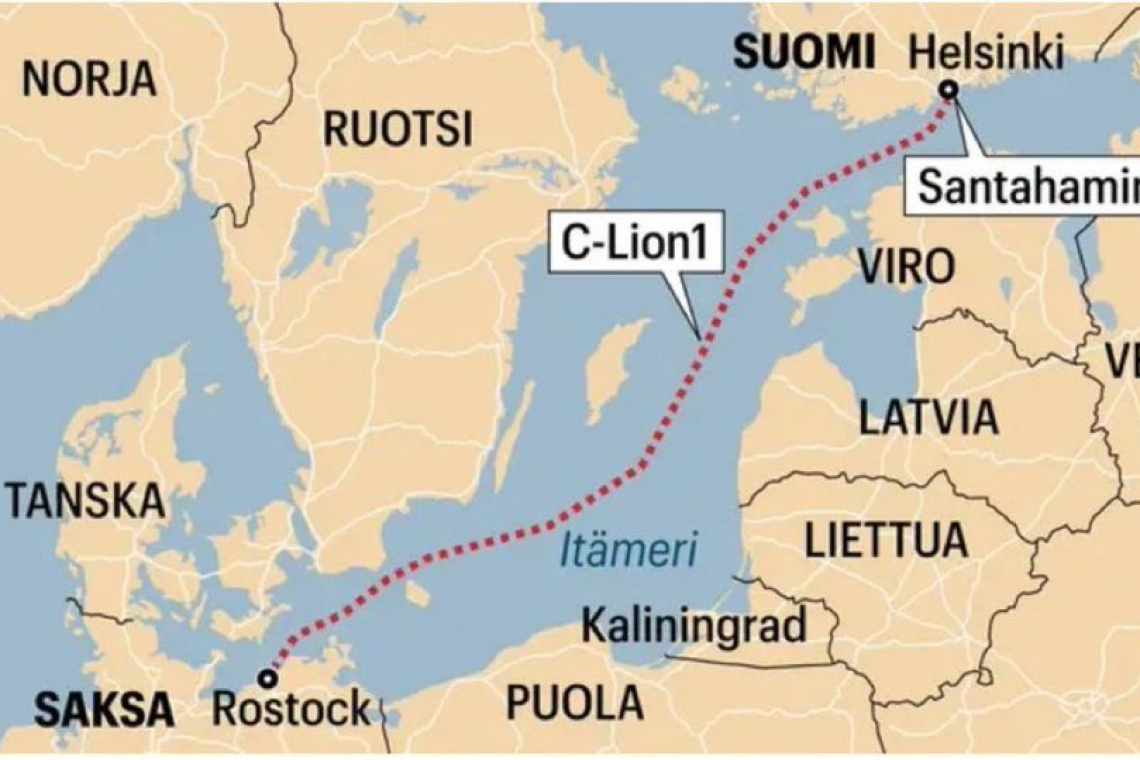 Undersea Communications Cable CUT - Finland to Germany