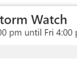 I'm in a Winter Storm Watch!