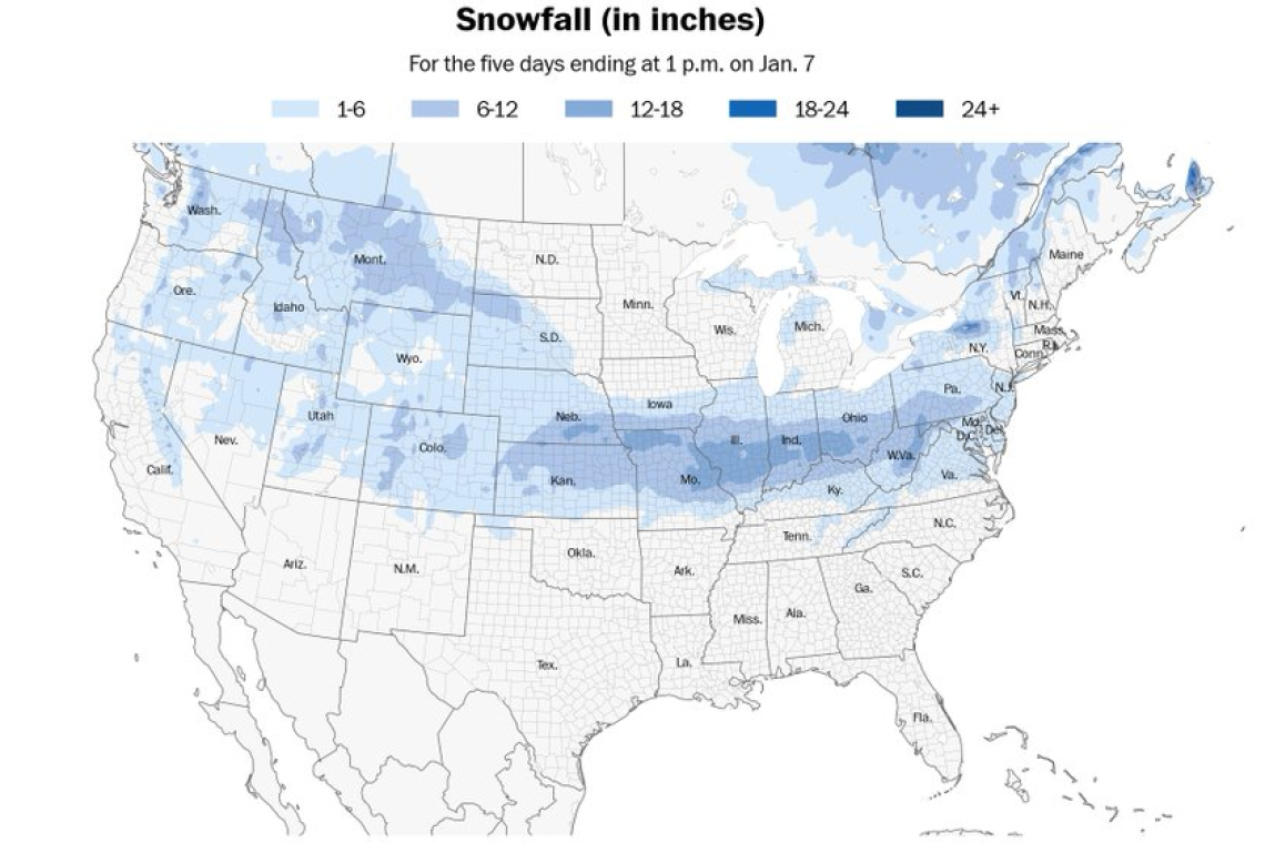 Snow This Weekend: &quot;Brutal Mess&quot; for Several Big Cities in Central USA