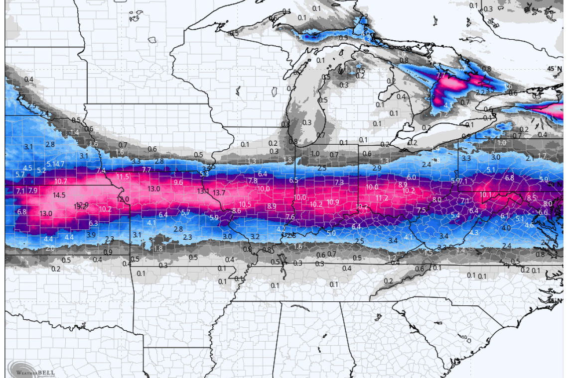 Freezing rain, heavy snow, and bitter cold is headed to most of the U.S.