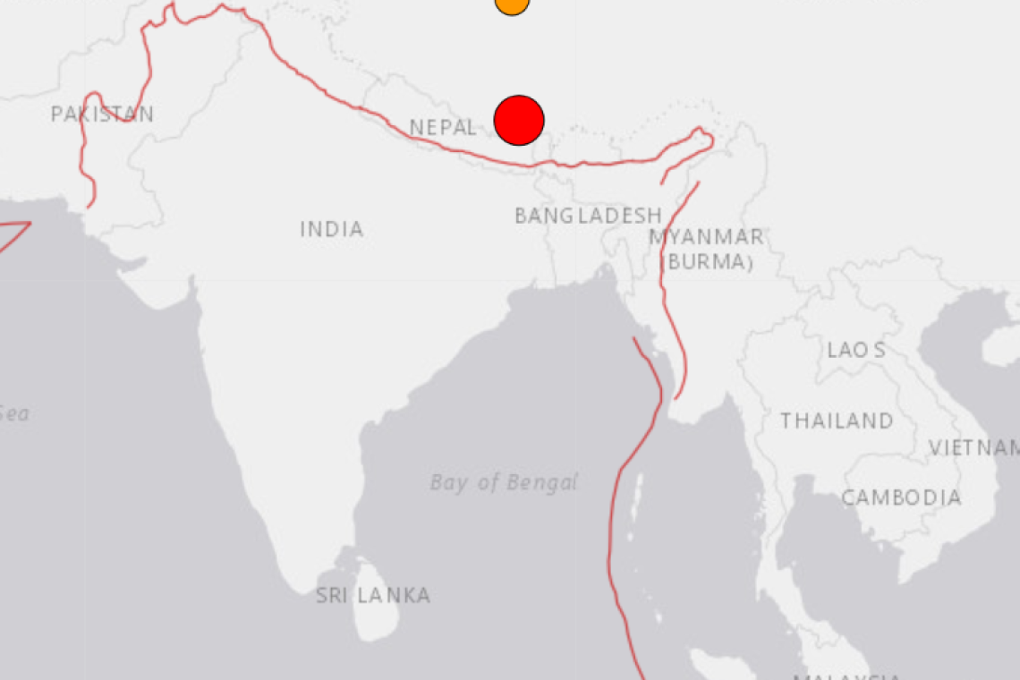 VERY STRONG MAGNITUDE 7.0 EARTHQUAKE SLAMS NEPAL