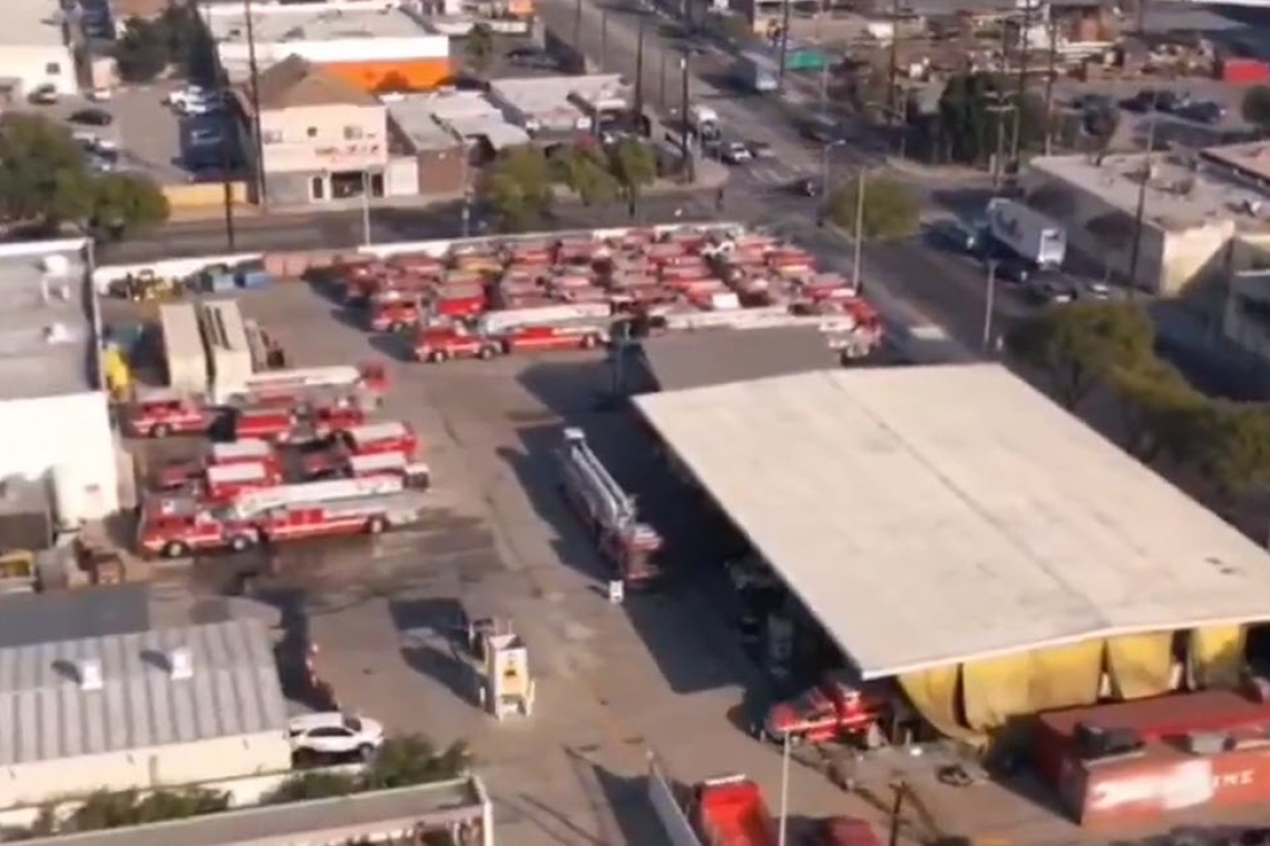 &quot;Hundreds&quot; of Los Angeles Fire Trucks, Ambulances, Rescue Vehicles Sitting in LAFD Repair Yard -- UNREPAIRED