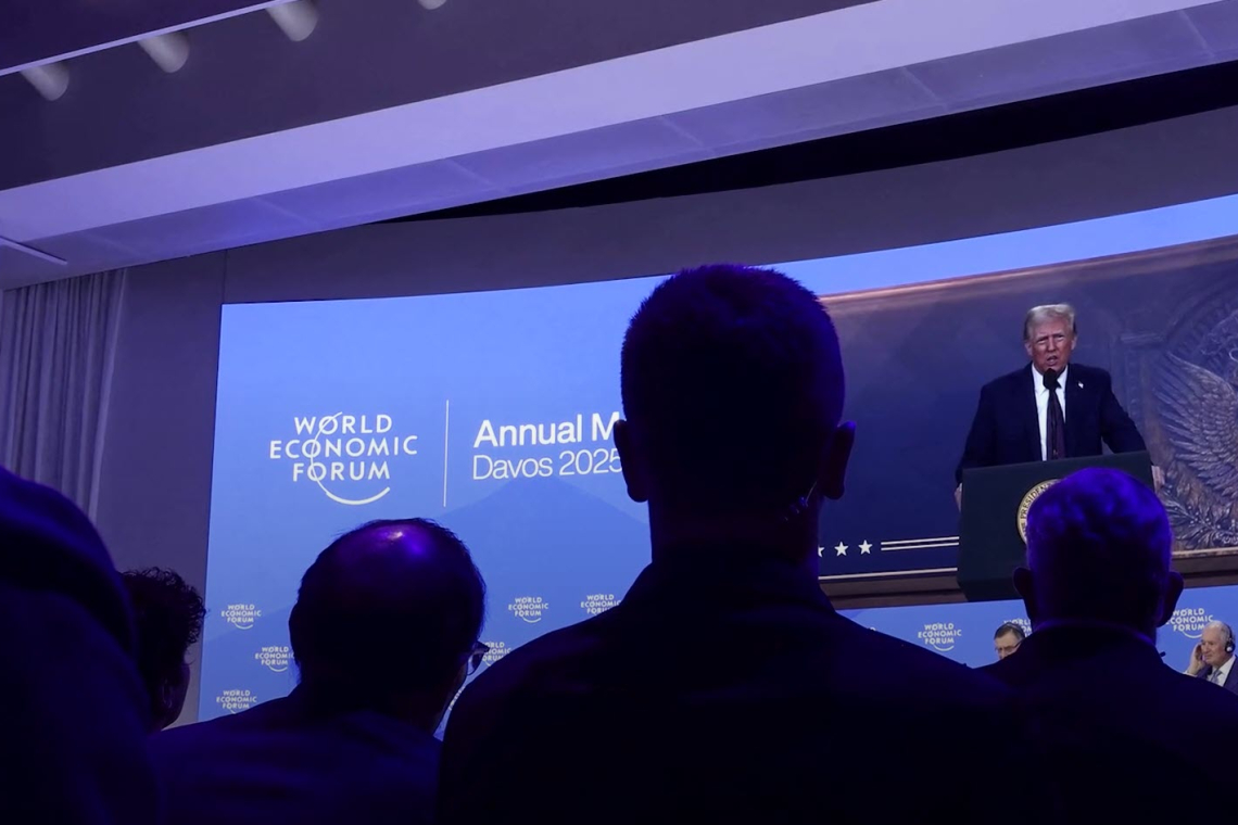 Trump Address to World Economic Forum (WEF) Featured Explicit Symbol for WAR