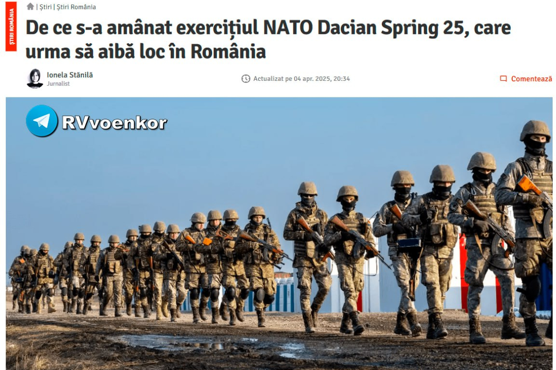 NATO Exercise Delayed until Autumn Due to &quot;Bad Roads&quot; 