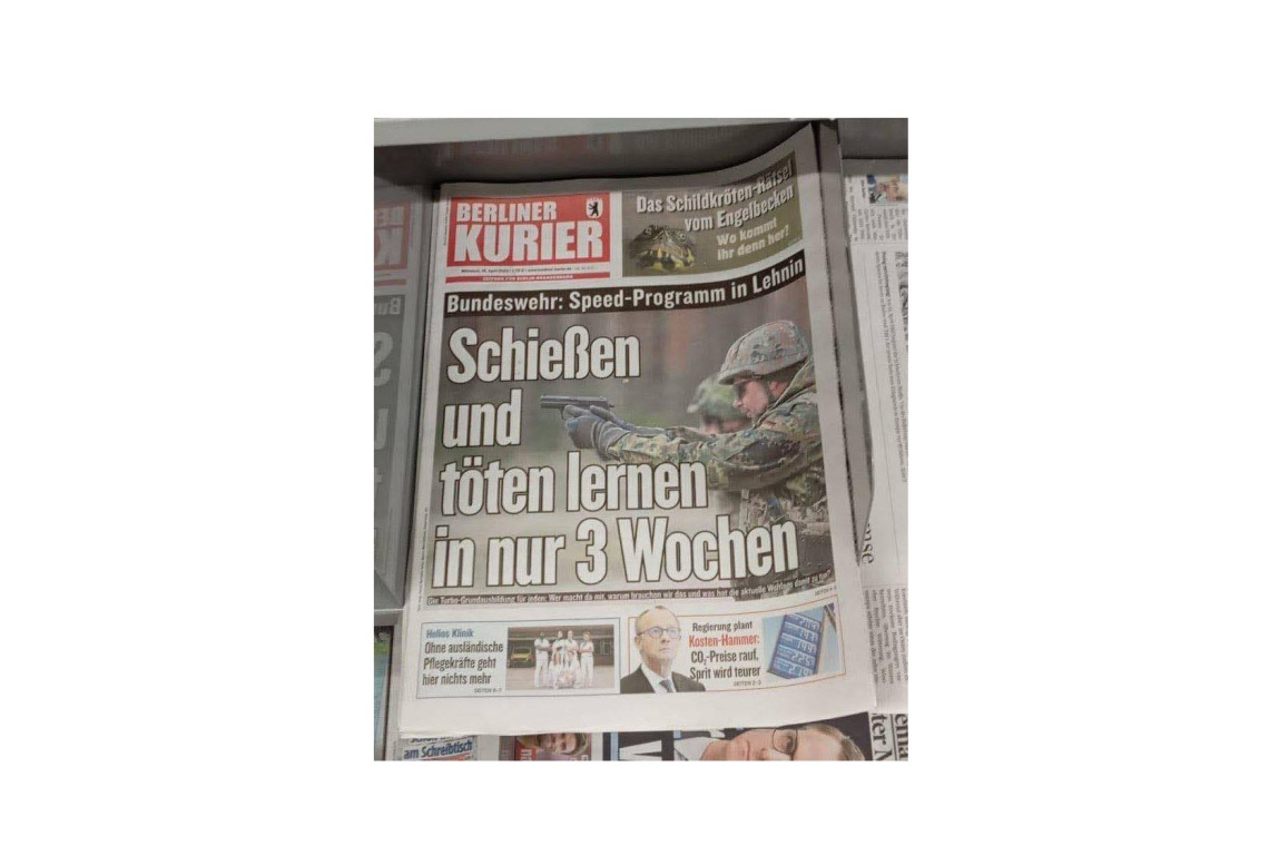 German media warmongering! &quot;Learn to shoot and Kill in just three weeks&quot;