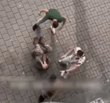 VIDEO: Ukraine **Kids** Beating and Disarming Ukraine Army Street Round-up Crews