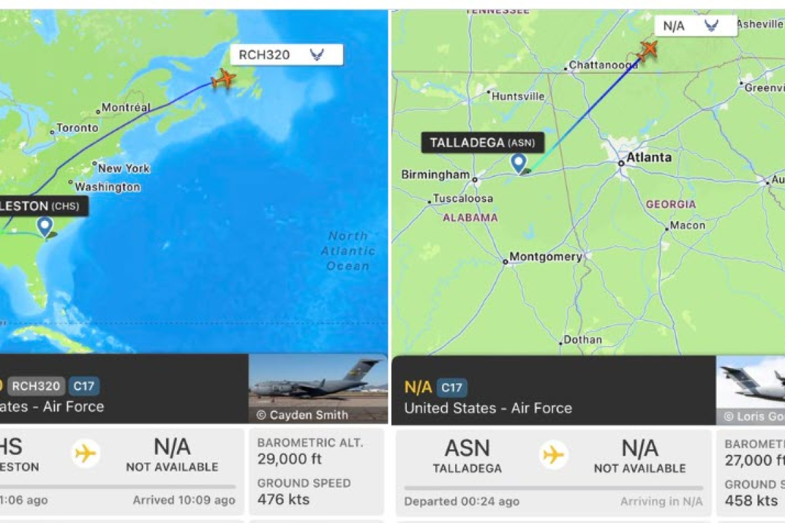 Military Cargo Planes Depart Anniston, Al Depot - Missiles for Israel?