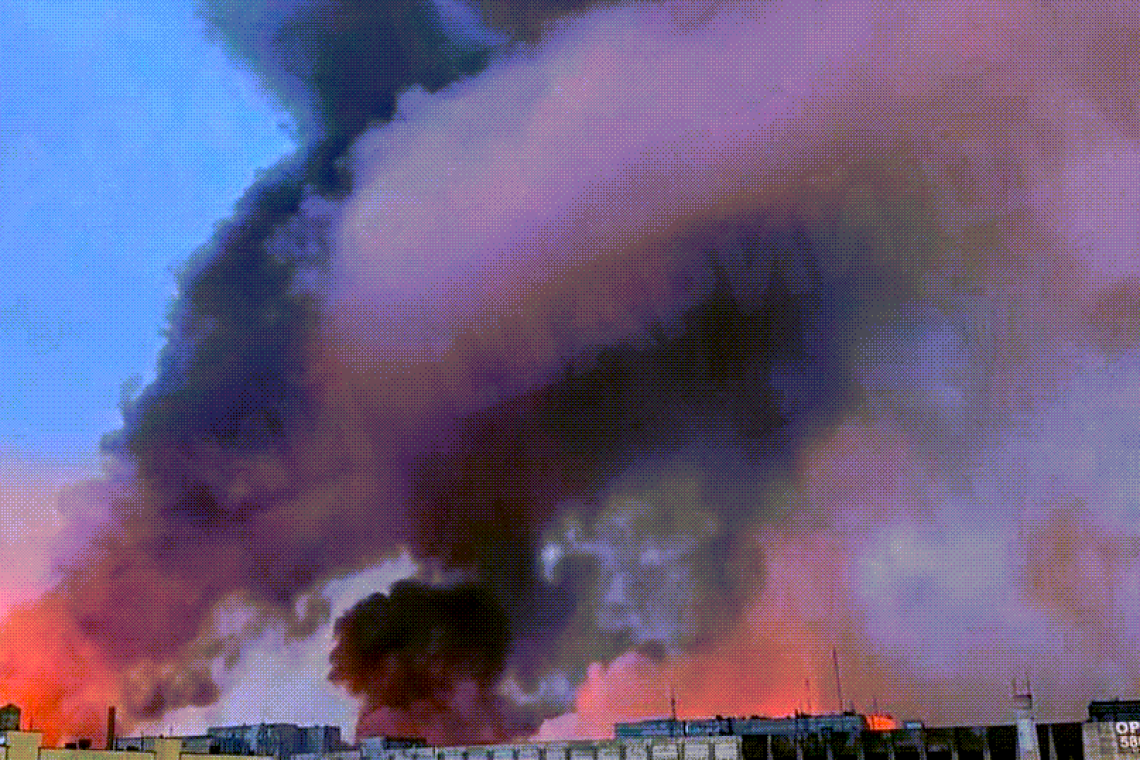 Kiev Burning After Major Attack by Russia