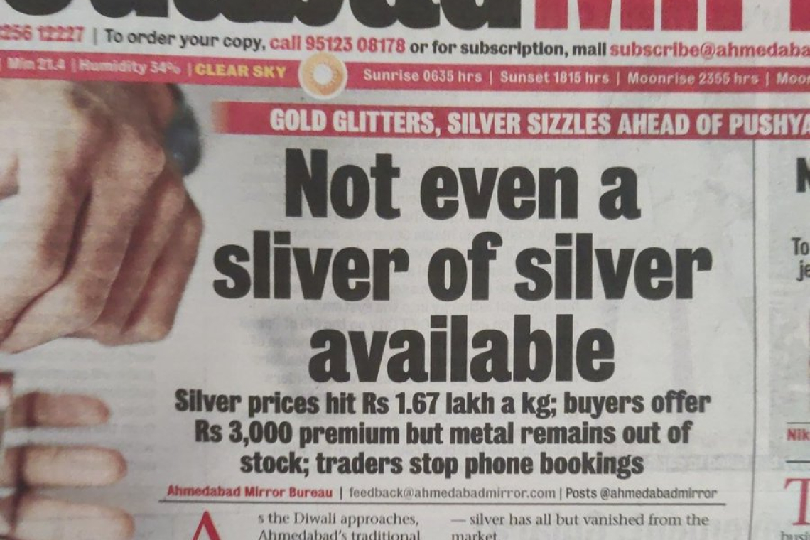 UPDATED 9:33 AM EDT -- Australia Mint HALTS all Silver Sales, While In India, &quot;No Silver Available to Buy&quot;