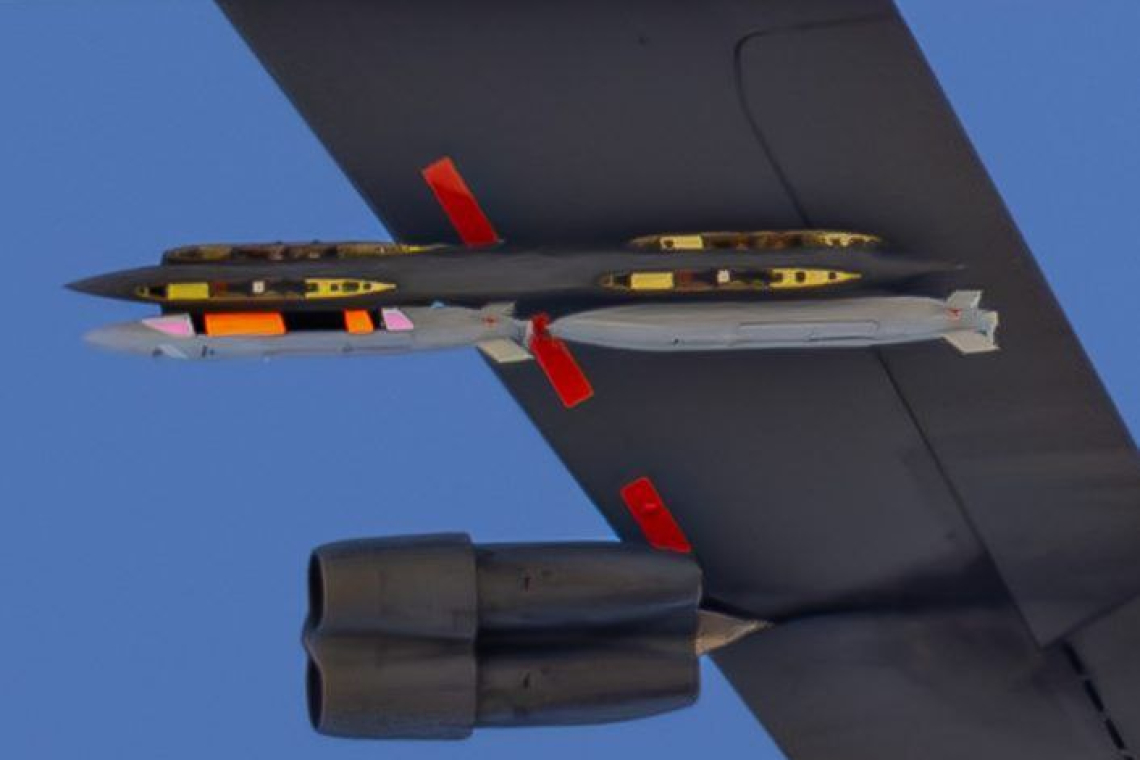 New U.S. Nuclear Cruise Missiles Seen Under Wing of B-52