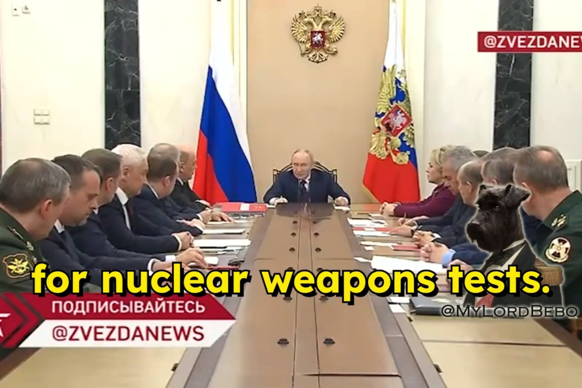 Putin directs ministries to prepare proposals for potential nuclear tests