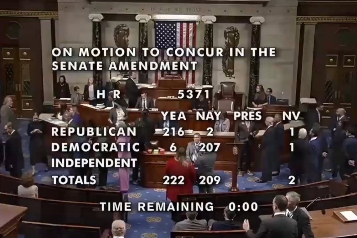 US House Approves Senate Vote - U.S. Gov't to RE-OPEN
