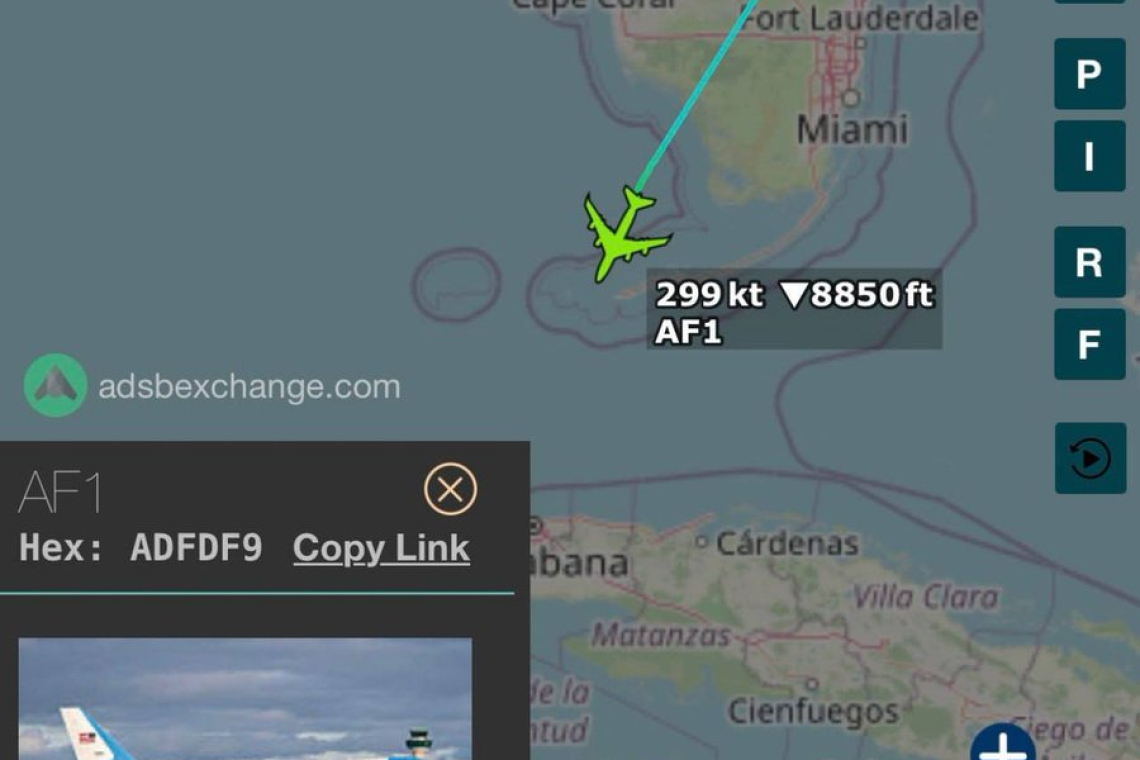 Strange: Around 4:00 AM, Air Force One Took Off from West Palm to Key West