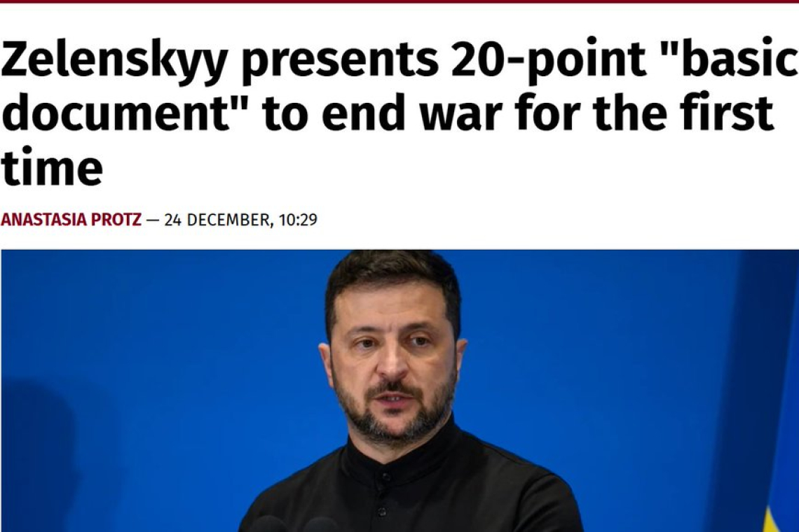 Ukraine's Nanoführer Reveals "20 Point Plan" for Peace with Russia