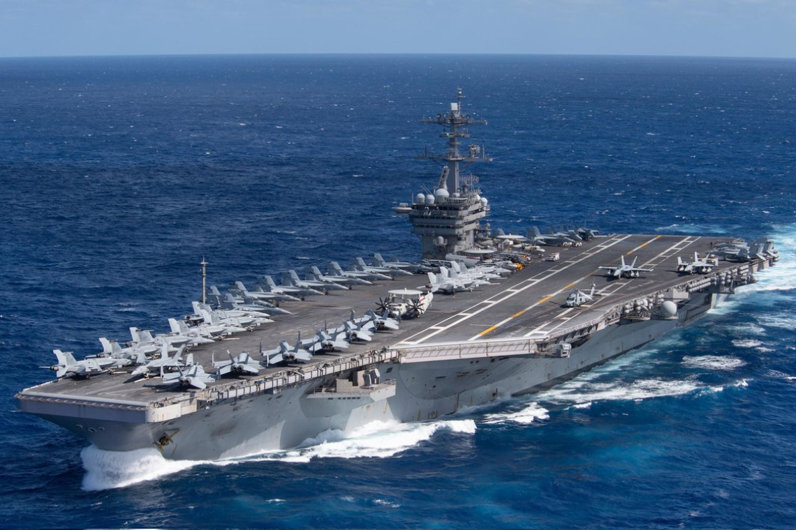SURPRISE!   USS Theodore Roosevelt Steams into Red Sea