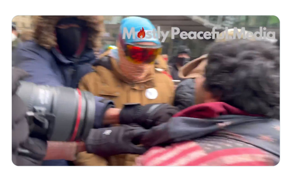 Minneapolis Protesters Tell Man Wearing AMERICAN FLAG Hoodie "Take it off and you won't get hurt"
