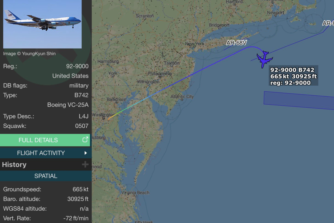 Electrical Issue Causes Air Force One to Turn Around from Flight to Switzerland