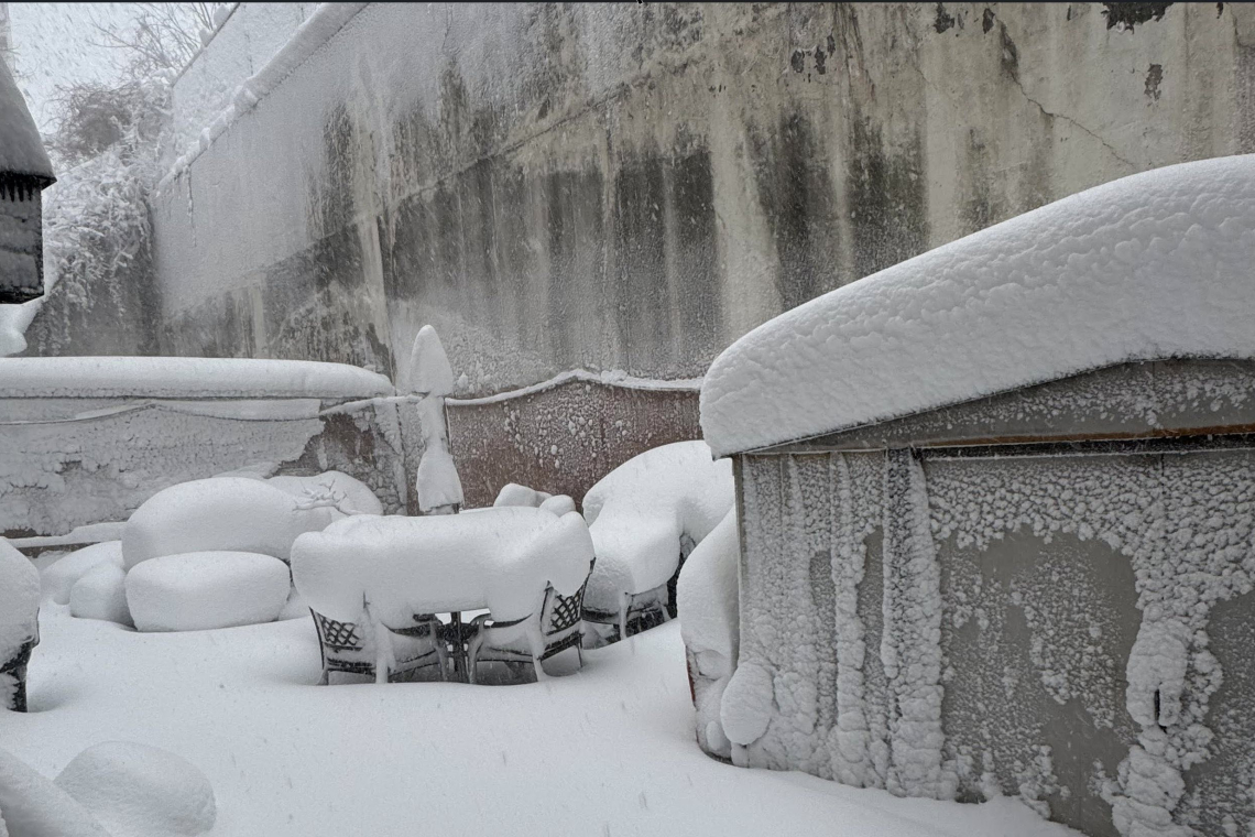 Two Feet and Still Snowing Here in NJ/NYC 8:33 AM EST