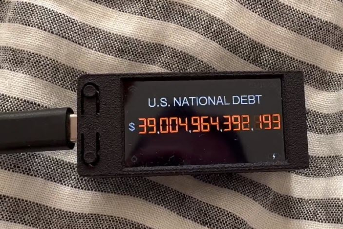 U.S. National Debt Reached $39 TRILLION Today