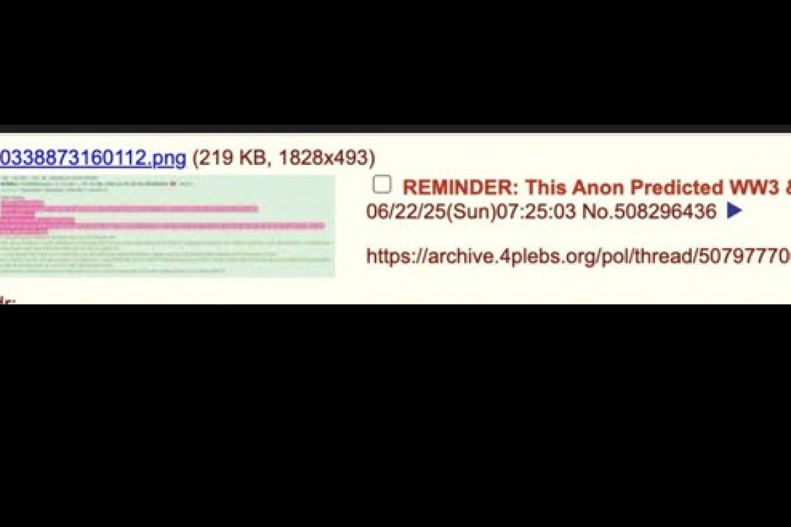 Old Posting from 4Chan Outlines CURRENT Iran War - Too Well