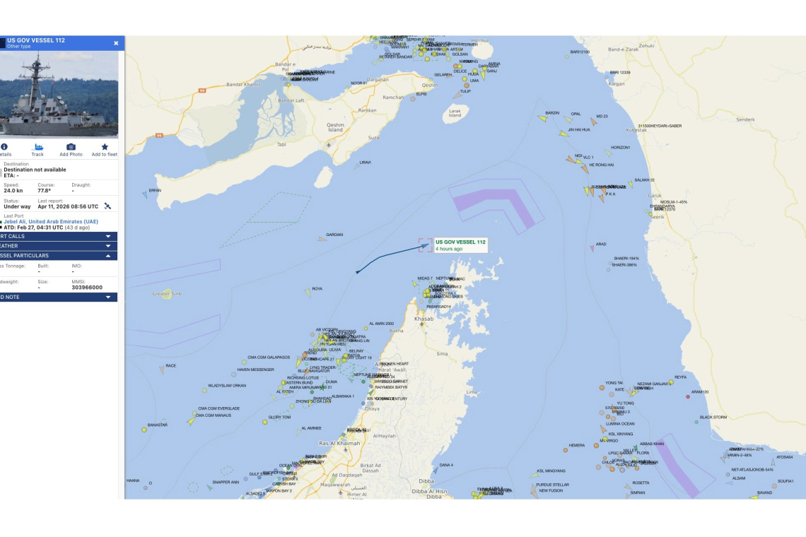 UPDATED 10:31 AM EDT -- FLASH: U.S. warships have crossed the Strait of Hormuz