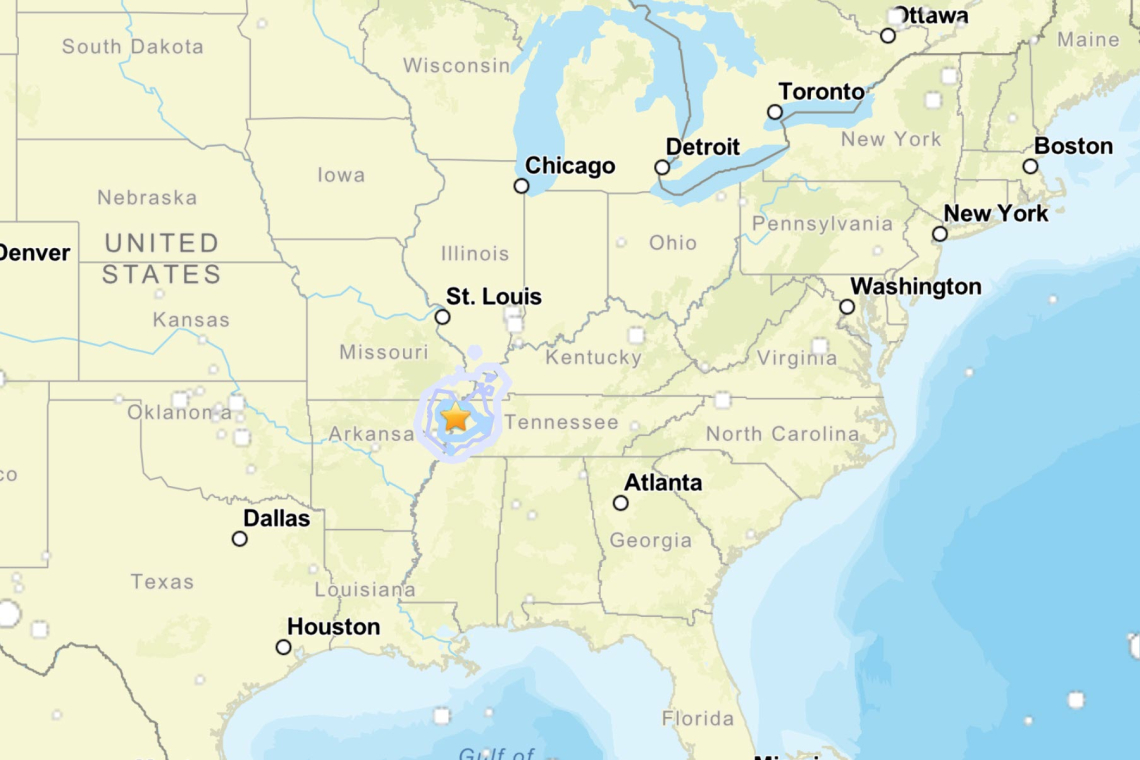 Earthquake shakes southeast Missouri